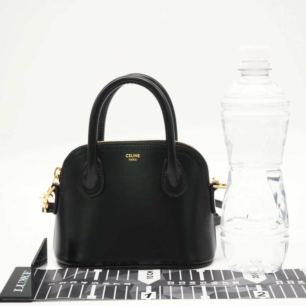 Celine Onorin Calf Leather Lambskin Shoulder Bag Black - Picture 4 of 16